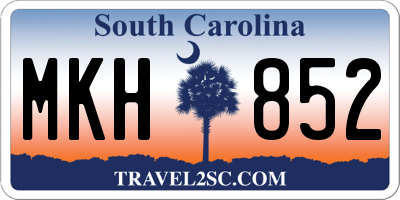 SC license plate MKH852