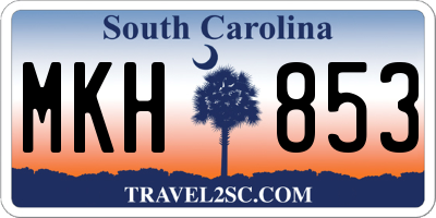 SC license plate MKH853