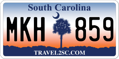 SC license plate MKH859