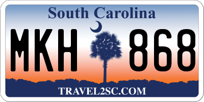 SC license plate MKH868