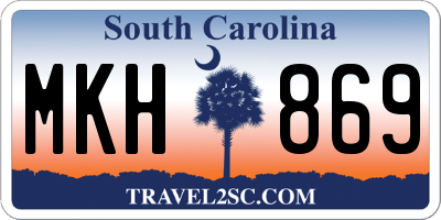 SC license plate MKH869
