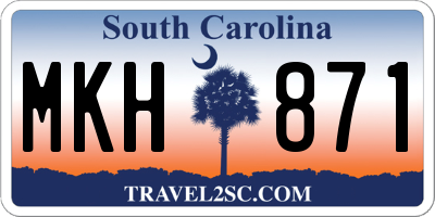 SC license plate MKH871