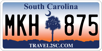 SC license plate MKH875