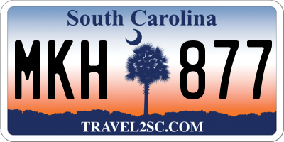 SC license plate MKH877