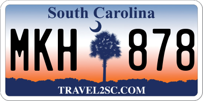 SC license plate MKH878