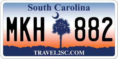 SC license plate MKH882