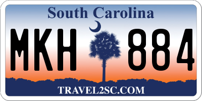 SC license plate MKH884