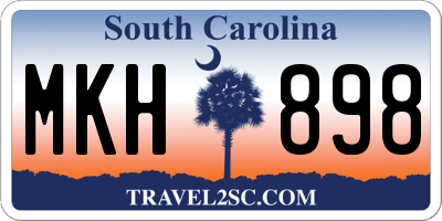 SC license plate MKH898