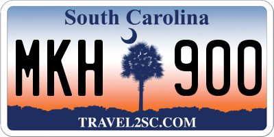 SC license plate MKH900