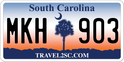 SC license plate MKH903