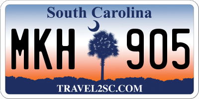 SC license plate MKH905