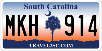 SC license plate MKH914