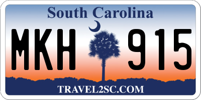SC license plate MKH915