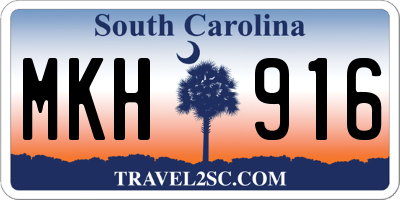 SC license plate MKH916