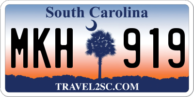 SC license plate MKH919