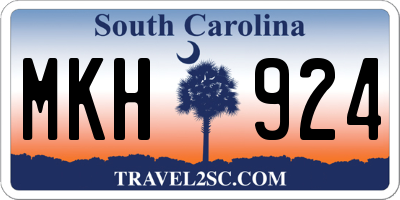 SC license plate MKH924
