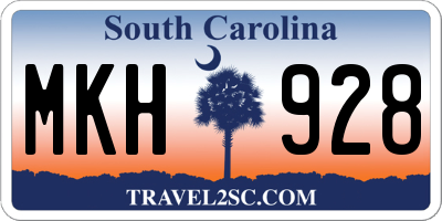 SC license plate MKH928