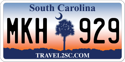 SC license plate MKH929