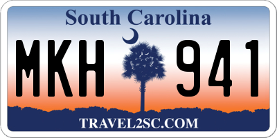 SC license plate MKH941