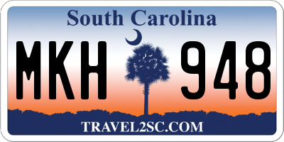 SC license plate MKH948