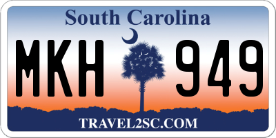 SC license plate MKH949
