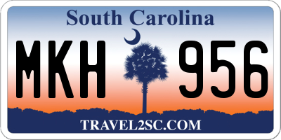 SC license plate MKH956