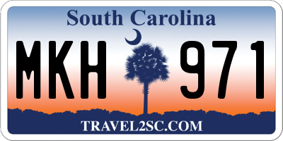 SC license plate MKH971