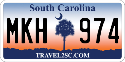 SC license plate MKH974
