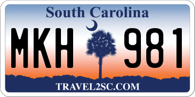 SC license plate MKH981