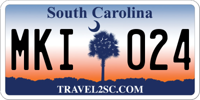 SC license plate MKI024