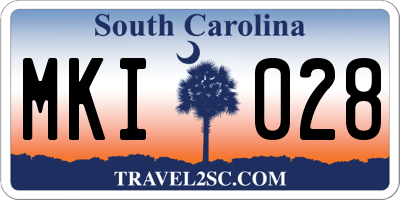 SC license plate MKI028