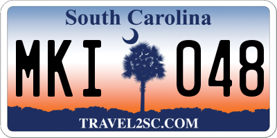 SC license plate MKI048