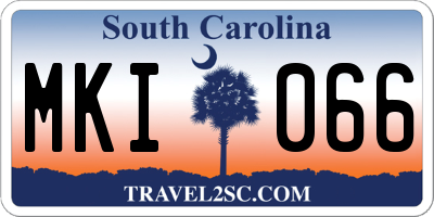 SC license plate MKI066