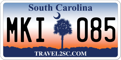 SC license plate MKI085