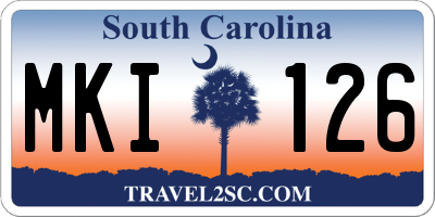 SC license plate MKI126