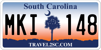 SC license plate MKI148