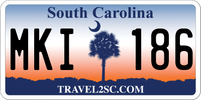 SC license plate MKI186