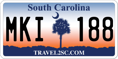 SC license plate MKI188