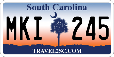 SC license plate MKI245