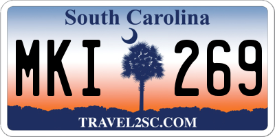 SC license plate MKI269
