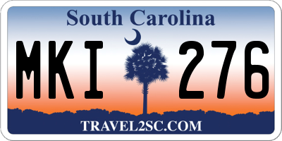 SC license plate MKI276