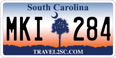 SC license plate MKI284