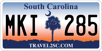 SC license plate MKI285