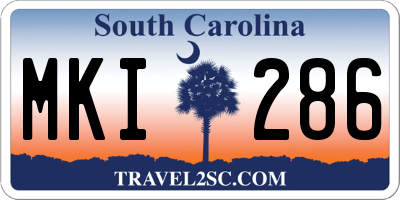 SC license plate MKI286