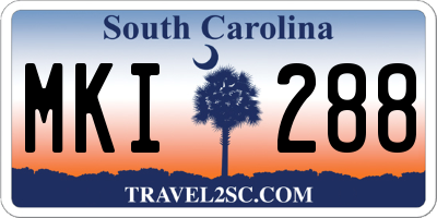SC license plate MKI288
