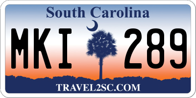 SC license plate MKI289
