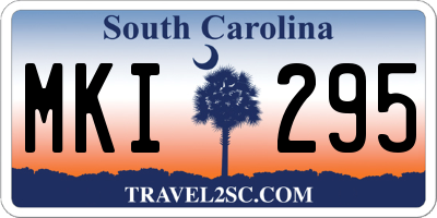 SC license plate MKI295