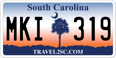 SC license plate MKI319