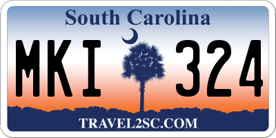 SC license plate MKI324