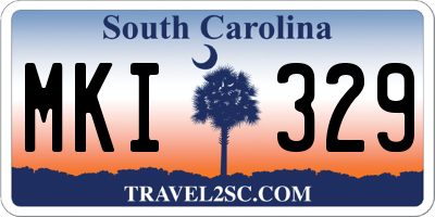 SC license plate MKI329